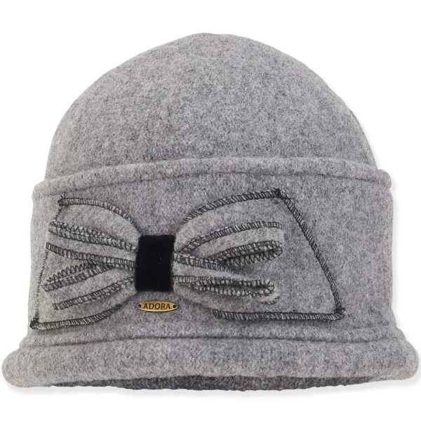 Women's Soft Wool Turban Stitched Bow Trim | AD1446