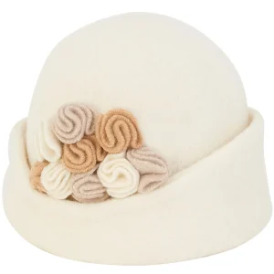 Women's Soft Wool Turban Rosette Trim | AD1447