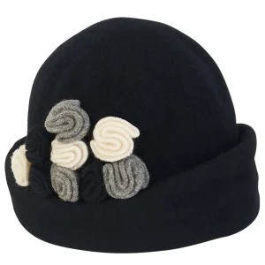 Women's Soft Wool Turban Rosette Trim | AD1447