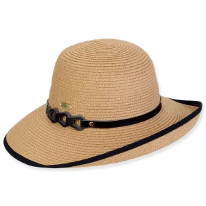 Women's Tan, Paperbraid Bucket, Brim 4" | Sun N Sand | HH3229 B