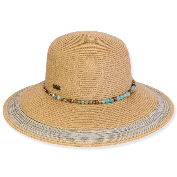 Women's Tan, Paperbraid Bucket, Brim 4" | Sun N Sand | HH3406 B