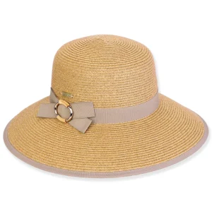 Women's Tan, Paperbraid Bucket, Brim 4" | Sun N Sand | HH3219 B