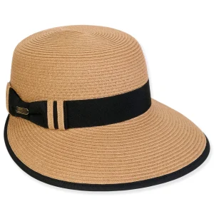 Women's Tan, Paperbraid Cap, Brim 4" | Sun N Sand | HH3243 B