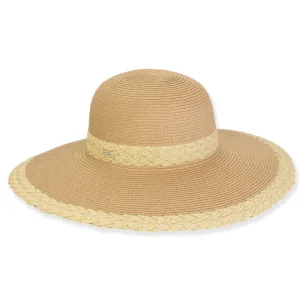 Women's Tan, Paperbraid Floppy, Brim 4.5" | Sun N Sand | HH3199 B