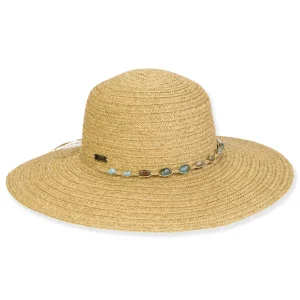 Women's Tan, Paperbraid Floppy, Brim 4" | Sun N Sand | HH3198 B
