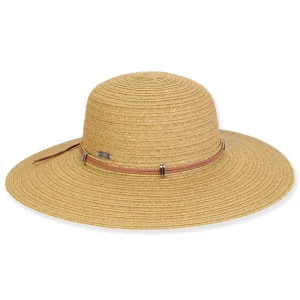 Women's Tan, Paperbraid Floppy, Brim 4" | Sun N Sand | HH3197 B