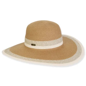 Women's Tan, Paperbraid Floppy, Brim 5" | Sun N Sand | HH3190 B