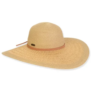Women's Tan, Paperbraid Floppy, Brim 5" | Sun N Sand | HH3187 B