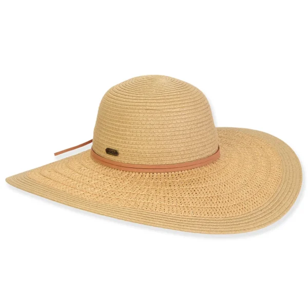 Women's Tan, Paperbraid Floppy, Brim 5" | Sun N Sand | HH3187 B