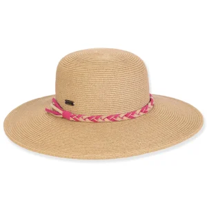 Women's Tan, Paperbraid Floppy, Brim 4" | Sun N Sand | HH3399 B