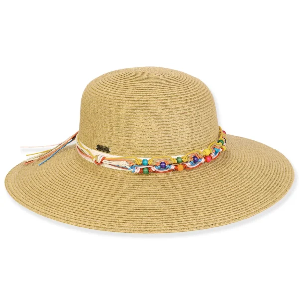 Women's Tan, Paperbraid Floppy, Brim 4" | Sun N Sand | HH3390 B