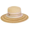 Women's Tan, Paperbraid Flat Top Floppy, Brim 4" | Sun N Sand | HH3209 B