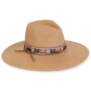 Women's Tan, Paperbraid Safari, Brim 4" | Sun N Sand | HH3308 B