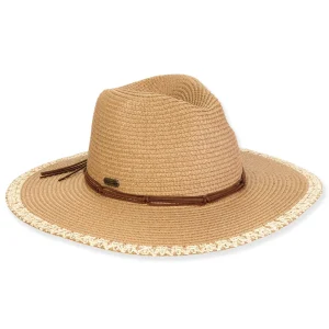Women's Tan, Paperbraid Safari, Brim 3.5" | Sun N Sand | HH3259 B