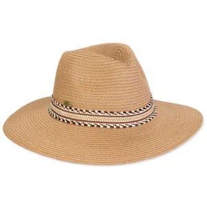 Women's Tan, Paperbraid Safari, Brim 3.5" | Sun N Sand | HH3255 B