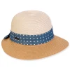 Women's Tan, Paperbraid Tapered, Brim 2.5"-1.75" | Sun N Sand | HH3309 B