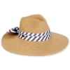 Women's Tan, Paperbraid Turn Up, Brim 4" | Sun N Sand | HH3235 B