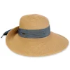 Women's Tan, Paperbraid Turn Up, Brim 5" | Sun N Sand | HH3236 B