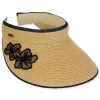 Women's Tan, Paperbraid Visor, Brim 4.75" | Sun N Sand | HH3318 B