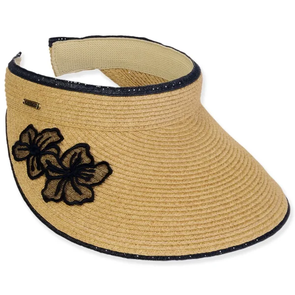 Women's Tan, Paperbraid Visor, Brim 4.75" | Sun N Sand | HH3318 B