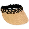 Women's Tan, Paperbraid Visor, Brim 4" | Sun N Sand | HH3315 B