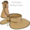 Women's Tan, Paperbraid Visor, Brim 4.5" | Sun N Sand | HH3327 B
