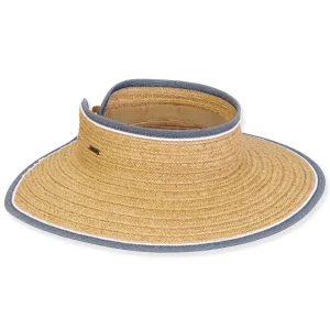 Women's Tan, Paperbraid Visor, Brim 4" | Sun N Sand | HH3329 B