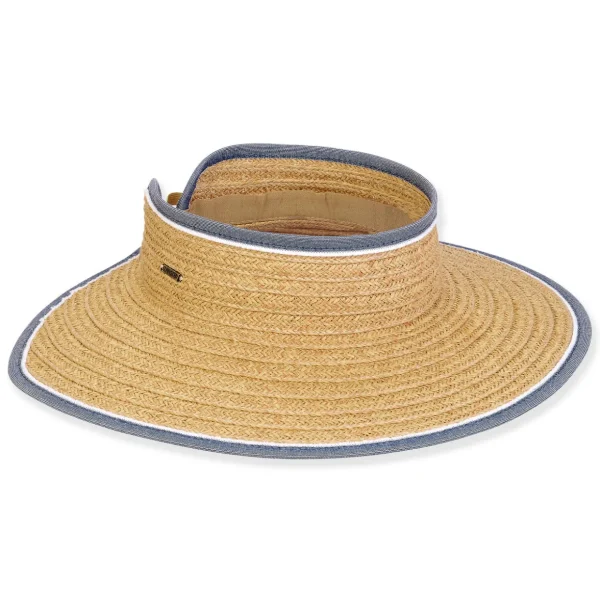 Women's Tan, Paperbraid Visor, Brim 4" | Sun N Sand | HH3329 B