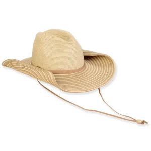 Women's Tan, Paperbraid Western, Brim 4" | Sun N Sand | HH3289