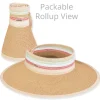 Women's Tan, Paperbraid/Poly Braid Visor, Brim 4" | Sun N Sand | HH3424 B