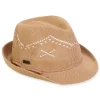 Women's Tan, Polyester Fedora, Brim 2" | Sun N Sand | HH3341 B