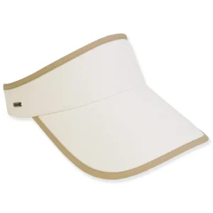Women's Taupe, Polyester Visor, Brim 4" | Sun N Sand | HH3312 A