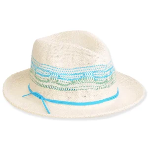 Women's Turquoise, Toyo Fedora, Brim 2" | Sun N Sand | HH3400 B