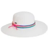 Women's White, Paperbraid Floppy, Brim 4" | Caribbean Joe | HCJ430