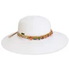 Women's White, Paperbraid Floppy, Brim 4" | Sun N Sand | HH3390 A