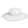 Women's White, Paperbraid Flat Top Floppy, Brim 4" | Sun N Sand | HH3207 A