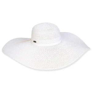 Women's White, Paperbraid XL Floppy, Brim 6.75" | Sun N Sand | HH3185 A