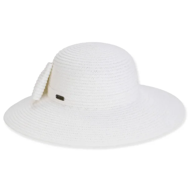 Women's White, Paperbraid Bucket , Brim 4" | Sun N Sand | HH3367 A