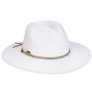 Women's White, Paperbraid Safari, Brim 3.25" | Sun N Sand | HH3269 A