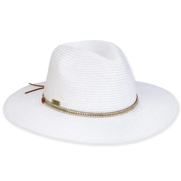 Women's White, Paperbraid Safari, Brim 3.25" | Sun N Sand | HH3269 A