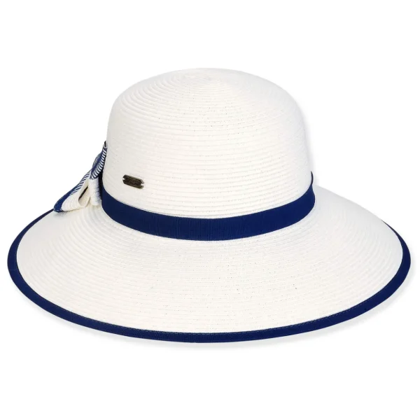 Women's White, Paperbraid Bucket, Brim 4" | Sun N Sand | HH3223 A