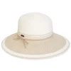 Women's White, Paperbraid Bucket, Brim 4" | Sun N Sand | HH3222 A