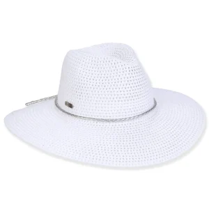 Women's White, Paperbraid Safari, Brim 3.75" | Sun N Sand | HH3254 A