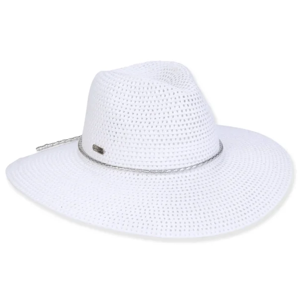 Women's White, Paperbraid Safari, Brim 3.75" | Sun N Sand | HH3254 A