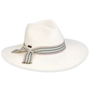 Women's White, Paperbraid Safari, Brim 3.5" | Sun N Sand | HH3250 A