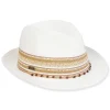 Women's White, Paperbraid Fedora, Brim 2" | Sun N Sand | HH3277 A