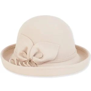 Women's Wool Felt Cloche Self Flower Trim | AD1418