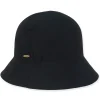 Women's Wool Felt Cloche Self Color Button Trim | AD1411