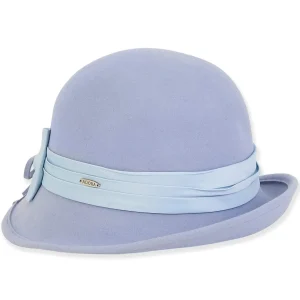 Women's Wool Felt Cloche Satin Self Bow Trim | AD1521