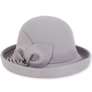 Women's Wool Felt Cloche Self Flower Trim | AD1418